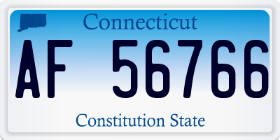 CT license plate AF56766
