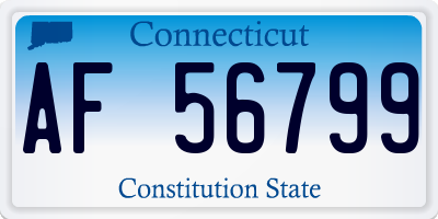 CT license plate AF56799