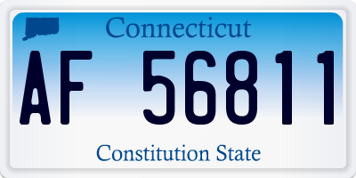CT license plate AF56811