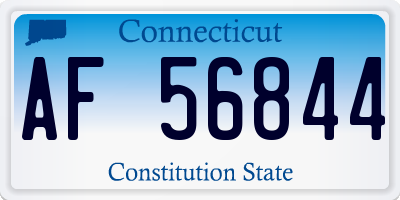 CT license plate AF56844