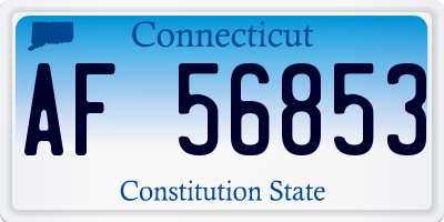 CT license plate AF56853
