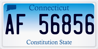 CT license plate AF56856