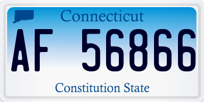 CT license plate AF56866