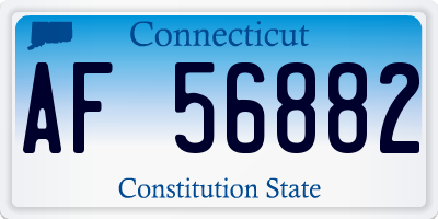 CT license plate AF56882