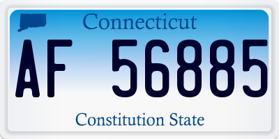 CT license plate AF56885