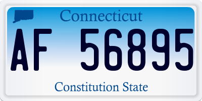 CT license plate AF56895