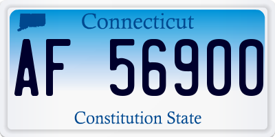 CT license plate AF56900