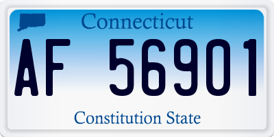 CT license plate AF56901