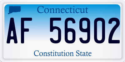 CT license plate AF56902
