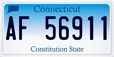 CT license plate AF56911