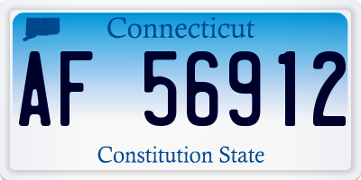 CT license plate AF56912