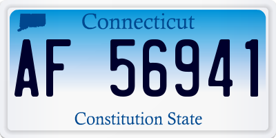 CT license plate AF56941