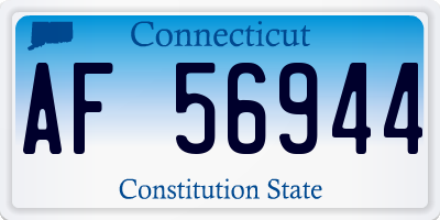 CT license plate AF56944