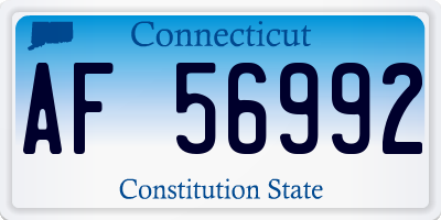 CT license plate AF56992