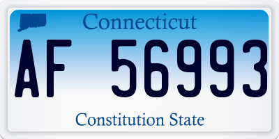 CT license plate AF56993