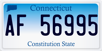 CT license plate AF56995
