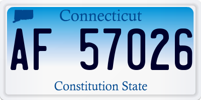 CT license plate AF57026