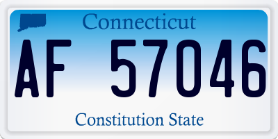 CT license plate AF57046