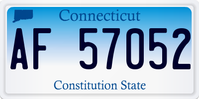 CT license plate AF57052
