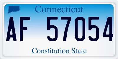 CT license plate AF57054