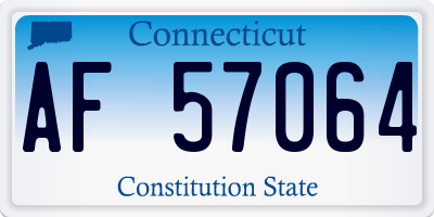 CT license plate AF57064