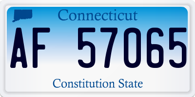 CT license plate AF57065