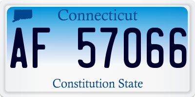 CT license plate AF57066