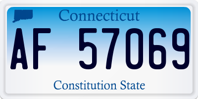 CT license plate AF57069