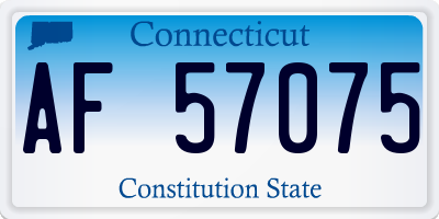 CT license plate AF57075