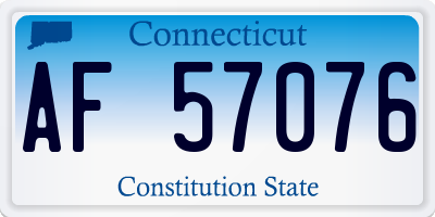 CT license plate AF57076