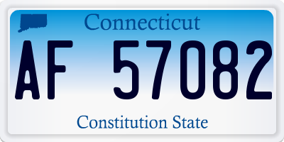 CT license plate AF57082