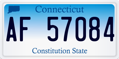 CT license plate AF57084