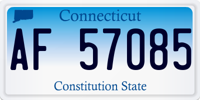 CT license plate AF57085