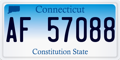 CT license plate AF57088