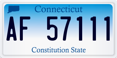 CT license plate AF57111