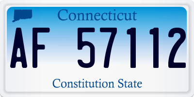 CT license plate AF57112