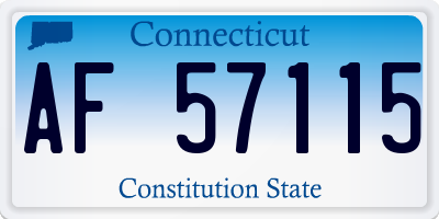 CT license plate AF57115