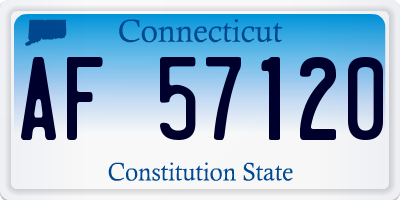 CT license plate AF57120