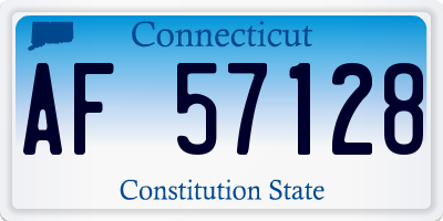 CT license plate AF57128