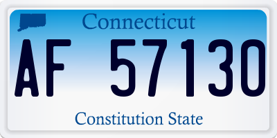 CT license plate AF57130
