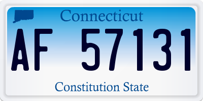 CT license plate AF57131