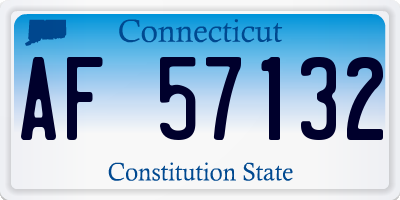 CT license plate AF57132