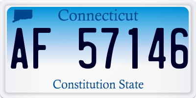 CT license plate AF57146