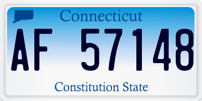 CT license plate AF57148