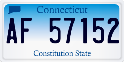 CT license plate AF57152
