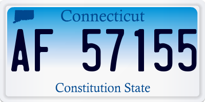 CT license plate AF57155