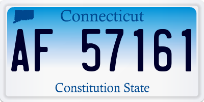 CT license plate AF57161