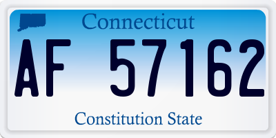 CT license plate AF57162
