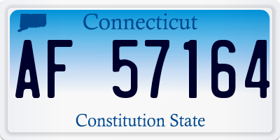 CT license plate AF57164