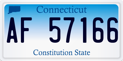 CT license plate AF57166